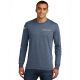 Triblend long sleeve tee in navy frost